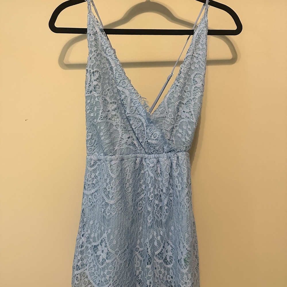 Carolina Blue lace romper